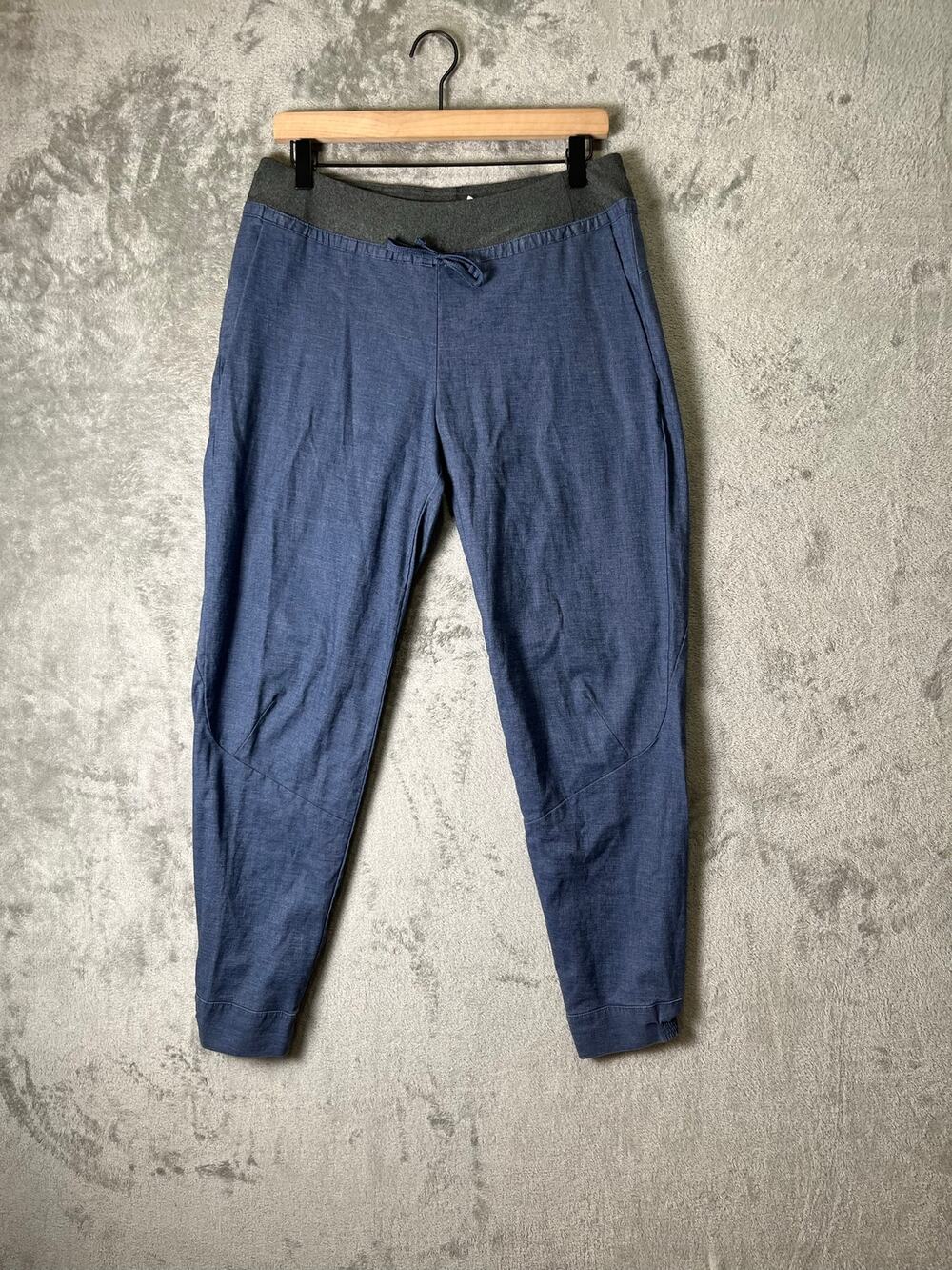 Patagonia Hampi Rock Pants Women's Blue Hemp Climbing Gorpcore Granola Girl Med
